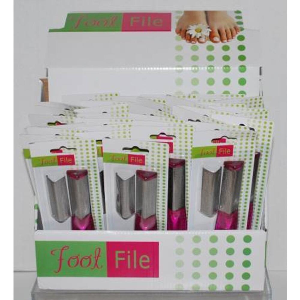 Pink Foot Files - Countertop Display 36 Count